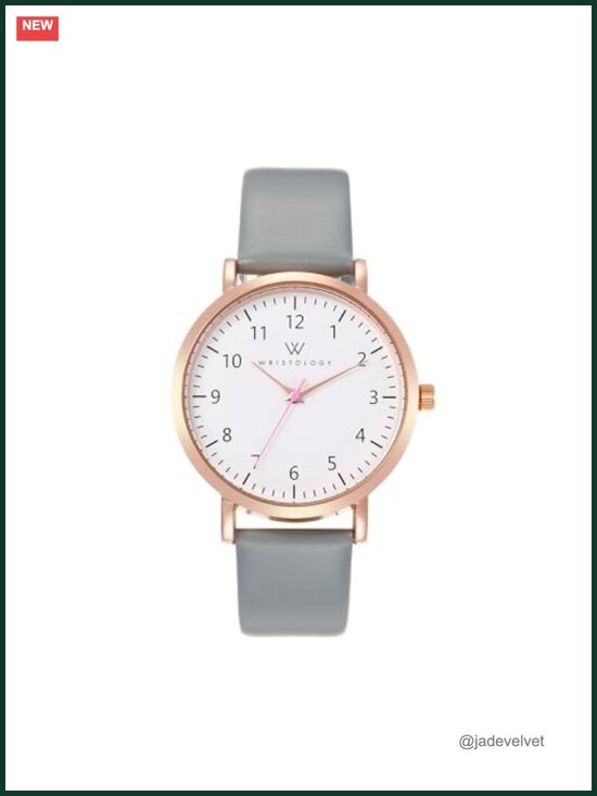 Women\'s 38mm Analog Leather Strap Watch with Second Hand - Easy to Read